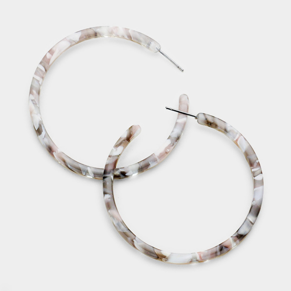 Celluloid Acetate Hoop Earrings